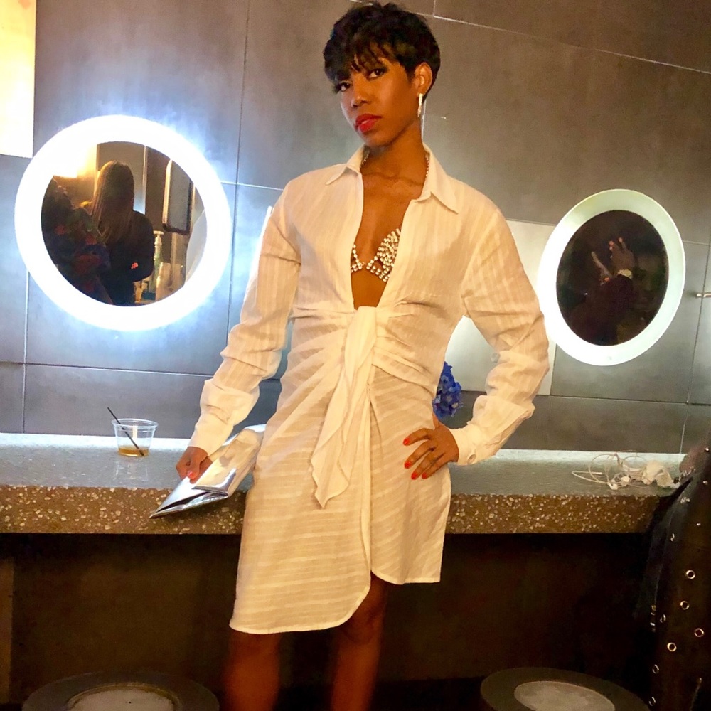 White T shirt dress